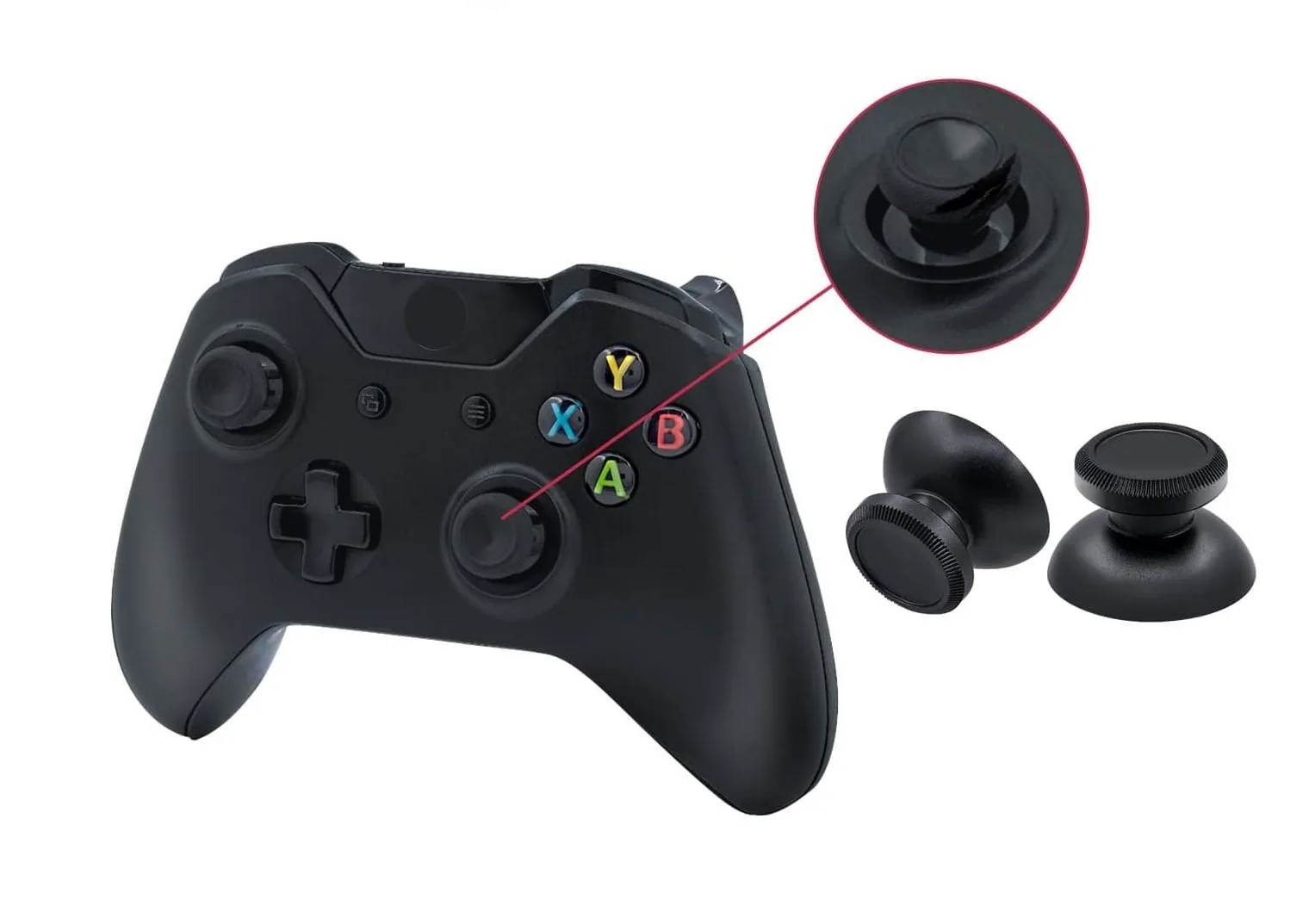 Xbox ONE Controller Alloy Analog Thumbstick Compatible White and Black
