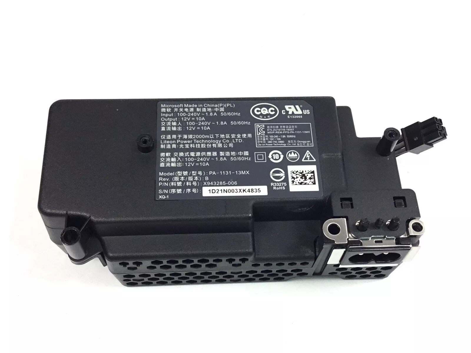 Microsoft Xbox One S Power Supply Internal PA-1131-13MX