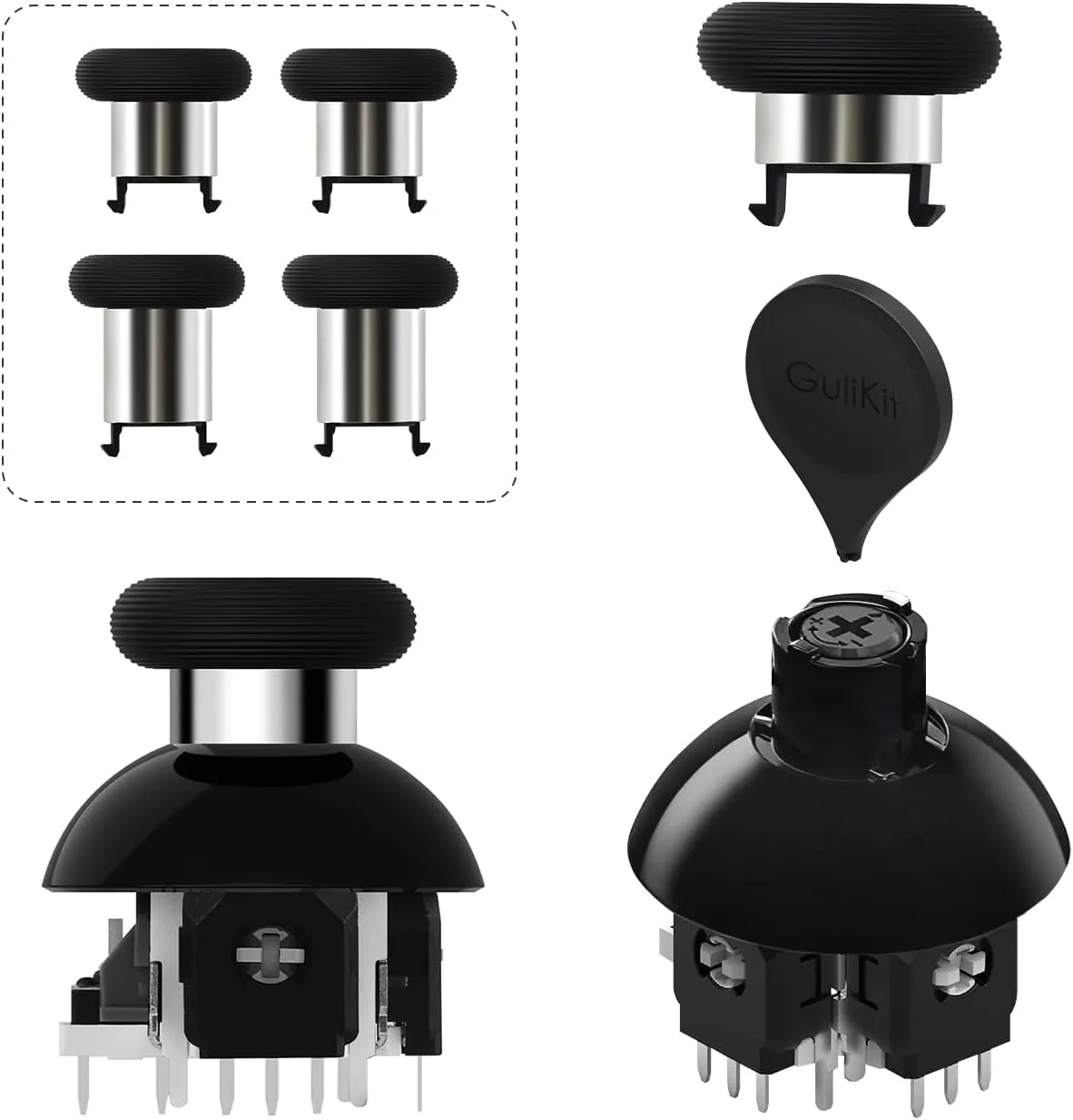 GuliKit TMR Joysticks Edge 720° with 3 Pairs Thumbstick Caps