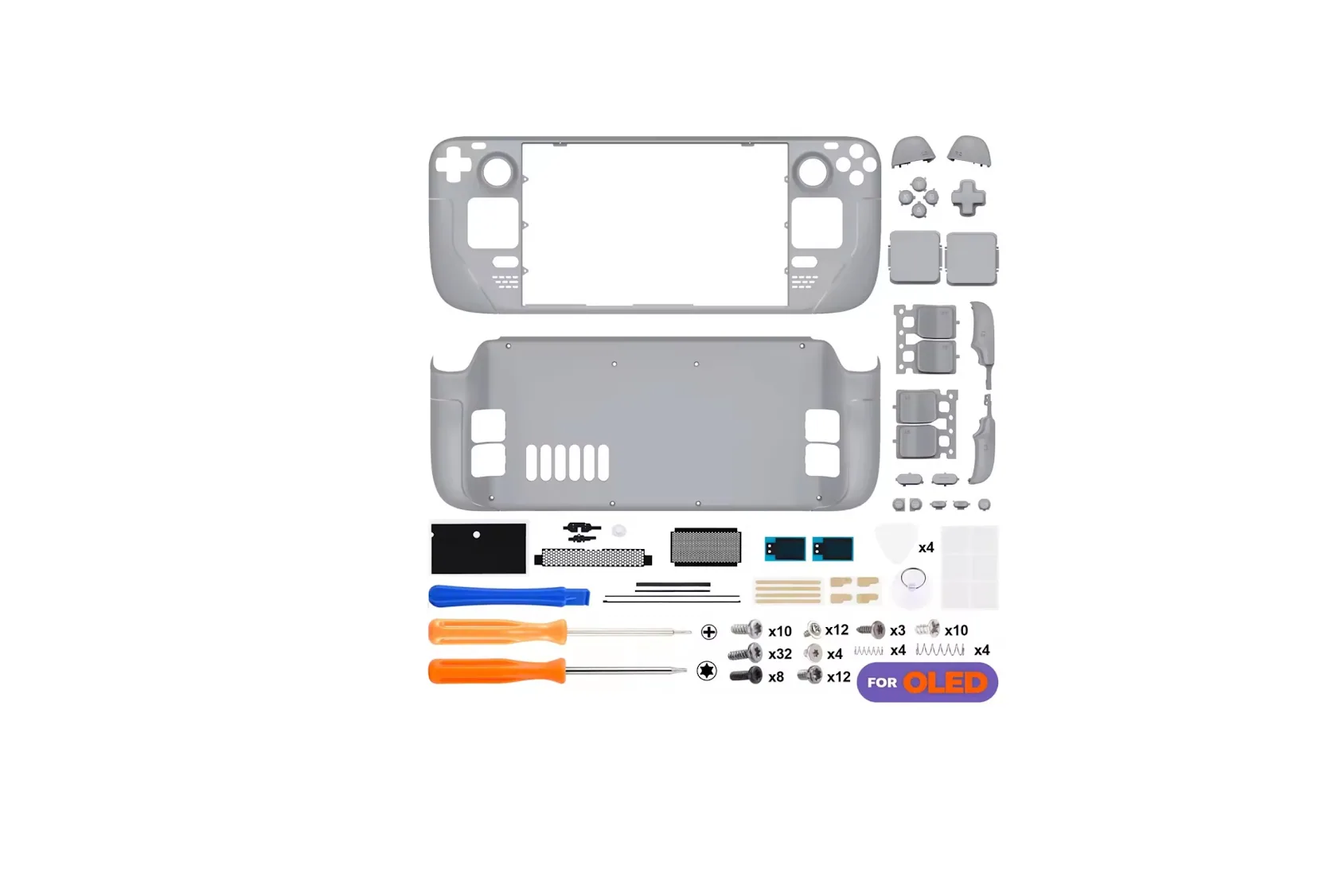 Steam Deck Oled Shell Grey colour