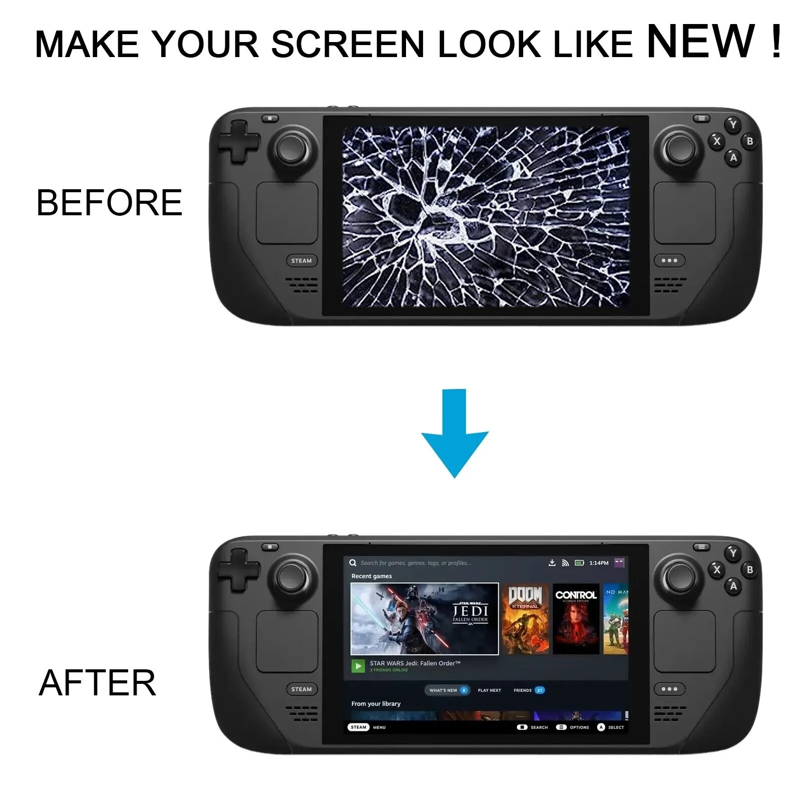 Steam Deck LCD Screen Replacement