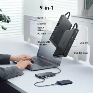 Anker 552 USB-C Hub 9-in-1 100W Power Delivery, 4K@30Hz HDMI